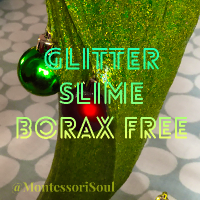 Glitter borax free slime